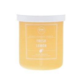 DW Home Hand Poured Richly Scented Medium Single Wick Candle with Metal Lid, (9.3 oz.) (Fresh Lemon)