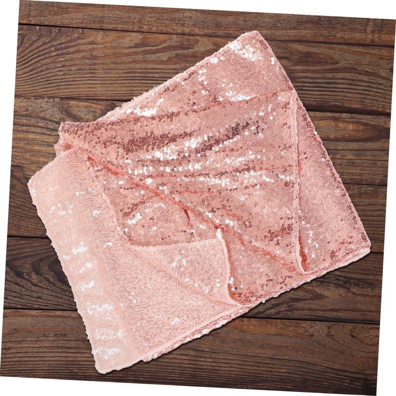 Ciieeo Elegant Sequin Tablecloth 250x30cm Polyester PVC Home Table Cover