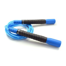 EliteSRS, Fit+ Pro Freestyle Jump Rope for Tricks and Fitness; Long Handles with Grip Tape (Blue)