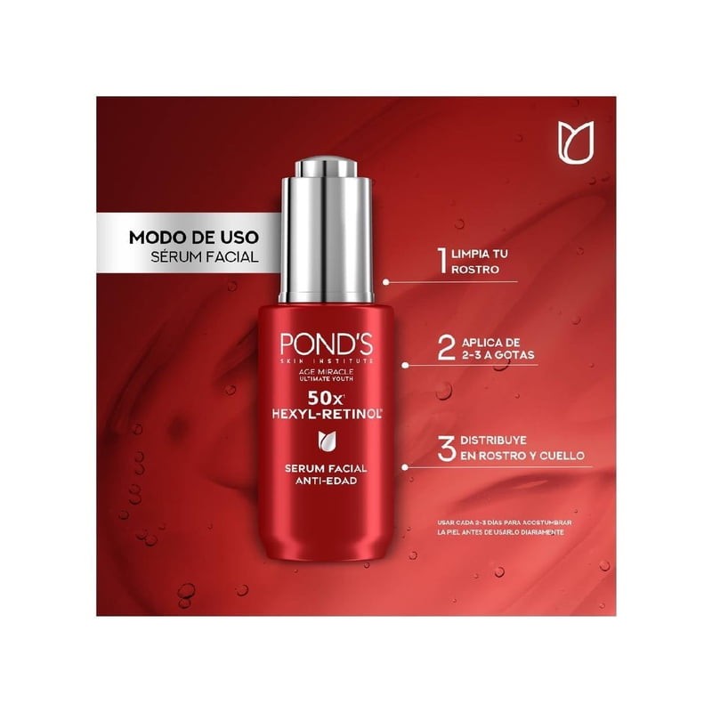 Sérum facial Pond's Age Miracle Ultimate Youth Hexyl Retinol antiedad