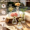 HTTBEIZI 40 Pack Glass Bud Vases in Bulk, Clear Small