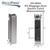 RecPro RV Stainless Steel Baggage Door Catch Latch | Square