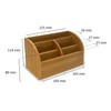 OSCO Bamboo Organiser | 6 Compartments | Office Tidy |