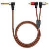 LiuTian Plated 6.35mm 1/4" High TRS Stereo Plug to Two