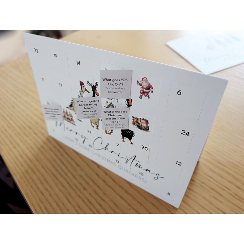 Paper Advent Calendars as Christmas Cards Set of 3 Advent