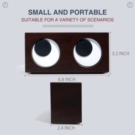 MENG ZHI AO Desktop Big Eyes Clock Rotating Eyes Clock Creative Funny Kids Clock Perfect Clock Gift for Kids Mother Father Valentine Christmas (Coffe Color)