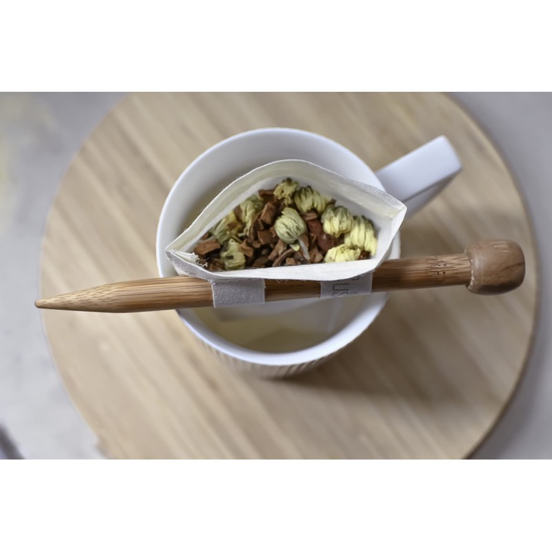 Susable Set of 2 Reusable Tea Bags Made of Fabric,