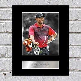Tiger Woods Signed Mounted Photo Display #2