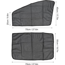 Yosoo Parasol para Coche, 4 Piezas Parasol Magnético Protección UV Universal Cortina para Ventana Trasera Delantera Lateral del Coche Accesorio para Automoción