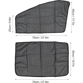 Yosoo Parasol para Coche, 4 Piezas Parasol Magnético Protección UV Universal Cortina para Ventana Trasera Delantera Lateral del Coche Accesorio para Automoción