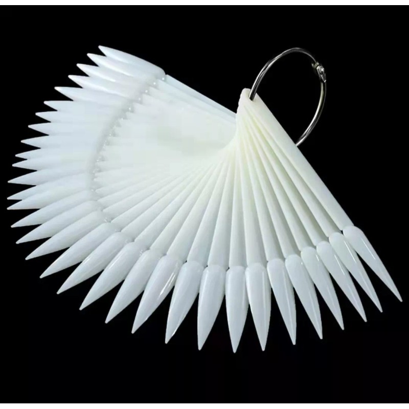 noved 150 Pzs Muestrario De Uñas Acrilicas Con Argolla Abanico