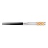 Fukui Craft 3-1460-4 Cloisonne Ring Gold/Black, 9.1 inches (23.0 cm) Joint Chopsticks