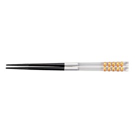 Fukui Craft 3-1460-4 Cloisonne Ring Gold/Black, 9.1 inches (23.0 cm) Joint Chopsticks