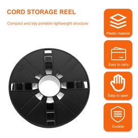 Hemobllo Extension Cord Reel Cable Extension Cord Electric Cord Reel Hose Reels Spool for Braided Cord Extension Cord Reel Cable Reel Cord Storage Reel Cable Roller Roller Rubber Shaft