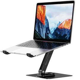 BESIGN LS12 - Soporte para porttil con base giratoria de 360, soporte ergonmico ajustable para porttil, soporte elevador de computadora compatible... 