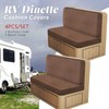 Leather Look RV Dinette Cushion Covers, Stretch Camper Cushion Slipcovers