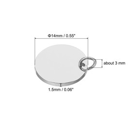 PATIKIL 24mm Steel Disc, 6pcs Stainless Steel Stamping Blanks Tags Circle Metal Round Plate DIY for Laser Engraving Stamping Jewelry Making,Silver Tone