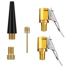 TaimeiMao Multifunctional Valve Adapter Set, French Valve Adapter, Brass Tyre Valve Air Pump Clip, Suitable for Car Tyres, Bicycles and Balls, Compatible with Bosch EasyPump