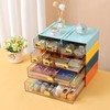 Spacious Desk Drawers, Stackable Desktop Organizer, Plastic Storage Box for
