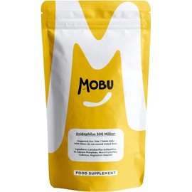 MOBU - Acidophilus Lactobacillus 50mg Probiotic - 500 Million CFU - Supports Healthy Gut Microbiome and Digestion System - Reduce Bloating - UK Made - GMP Approved - 120 Tablets