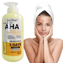 LANSYADE AHA Strong Brightening Body Cream Hydroxy Acid Vitamin C Whitening 500ml USA.