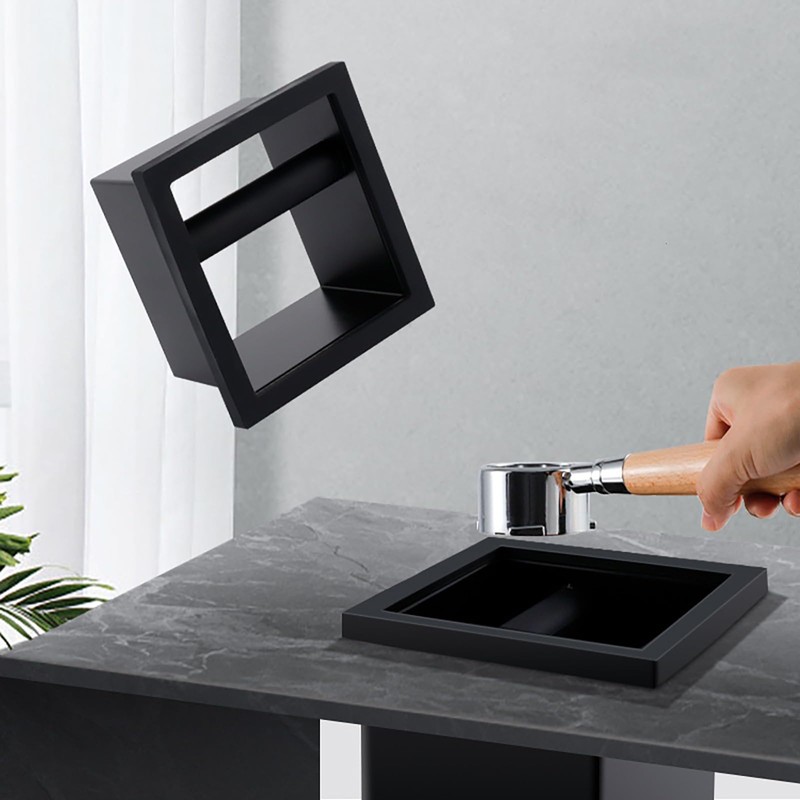 Espresso Knock Box Chute, Stainless Steel Built-in Desktop Coffee Knock