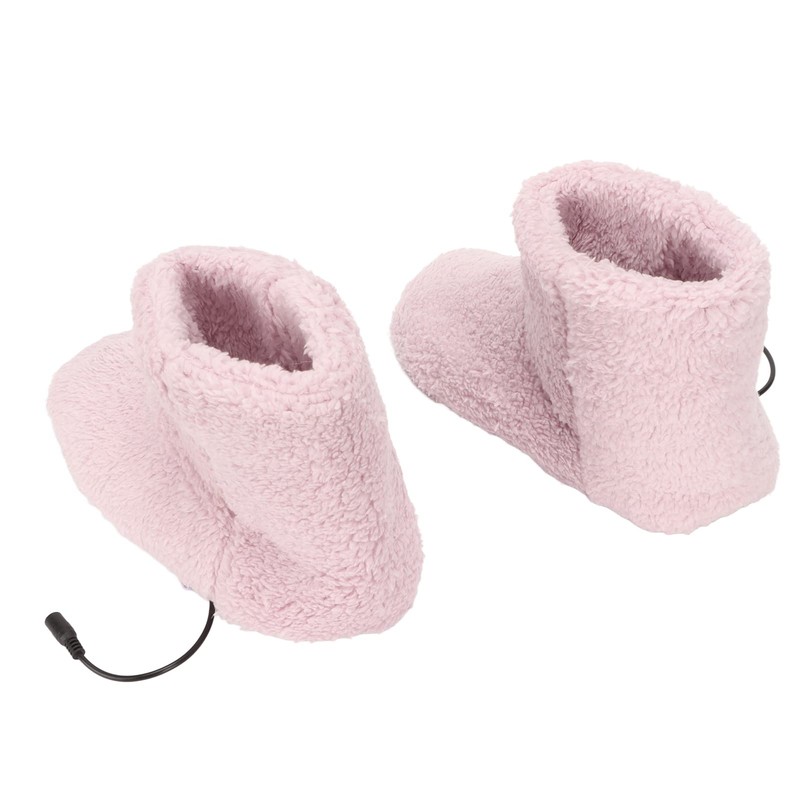 Heated Foot Warmer Electric Heating Booties Slippers, Soft Plush, Wear
