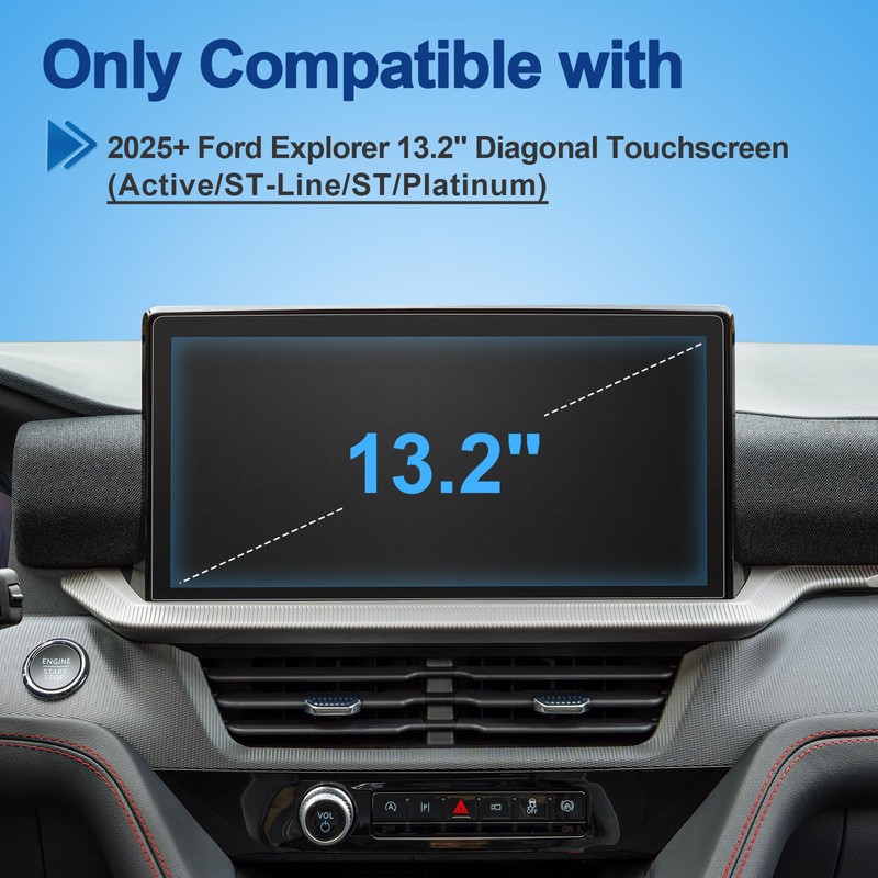Coleya Anti-Glare Matte 2025 2026 Explorer Screen Protector, for Ford