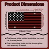 Front License Plate Premium Black Red American Flag License Plate