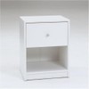 Pemberly Row 1-Drawer Contemporary Engineered Wood Nightstand in White