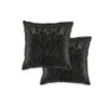 Lex's Linens Set of 2 Crushed Velvet Cushion Covers (Black)