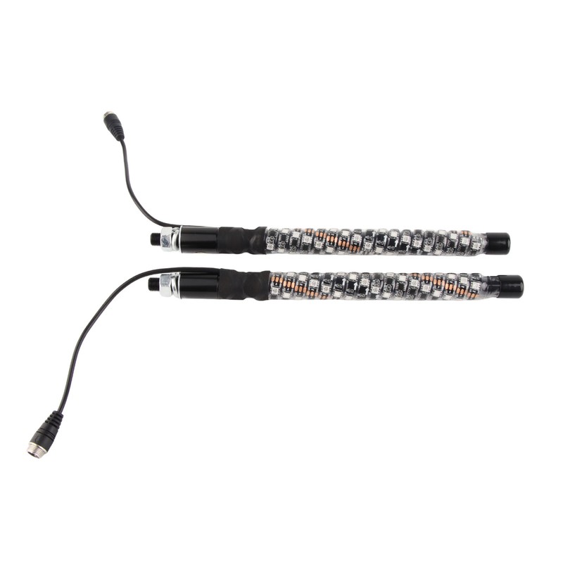 1ft LED Whip Lights 12‑24V 20 Colors IP67 Waterproof Overload