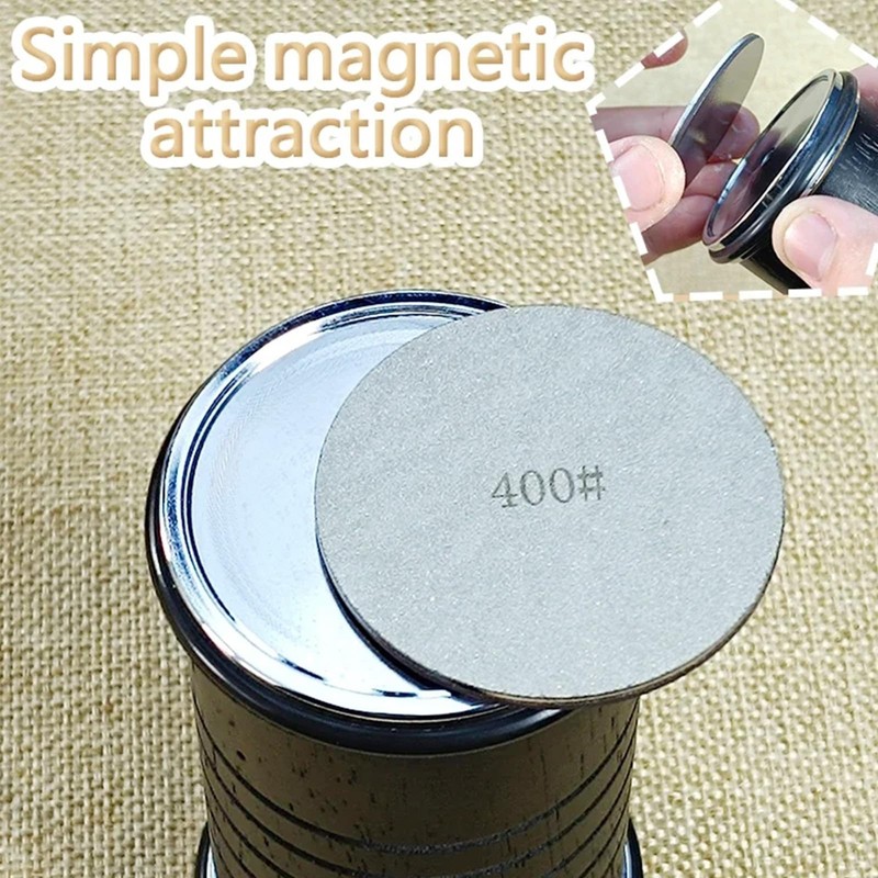 Rolling Knife Sharpener with 2 Diamond Disc and 2 Corundum