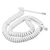 sourcing map Telephone Handgerät Kabel 4P4C 22.97Ft Coiled Cable for
