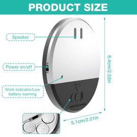 HOVCEH Glass Break Detector, 4 x Glass Break Sensors with Loud 130 dB Alarm, Ultra Thin Window Alarm, Burglary Protection with Vibration Sensor, Alarm System Window for Home, Office, Garage, Dormitory