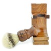 3-Piece Wooden Shaving Set for Men Silver Tip Badger Hair