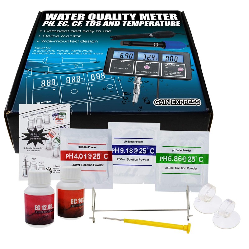 5-in-1 Water Quality Multi-Parameter PH EC CF TDS (ppm) Temperature