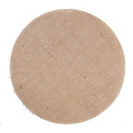 Pack of 8 linen fabric, round decorative linen, small linen cloth, linen sewing fabric, jute fabric, natural linen, for bouquet packaging, placemat, DIY crafts, embroidery decoration, 30 cm, linen