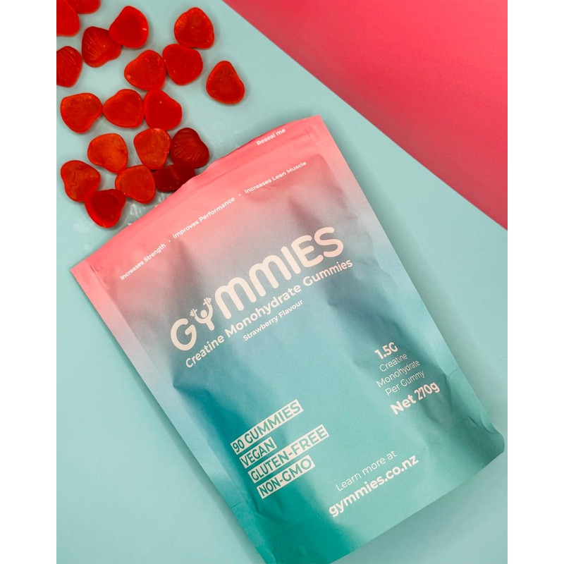 Creatine Monohydrate Gummies | 90 Pack | Gymmies Vegan &