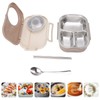 1450ml Lunch Box, Stainless Steel Compartment Insulated Lunch Box, Double