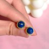 Round Ball Stone stud Earrings (Lapis Lazuli)