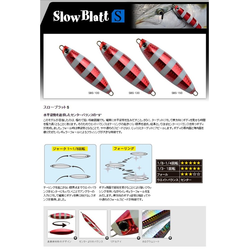 Palms SBS-60/MG-98 Metal Jig Lure, Zets Slow Brat S, 2.1