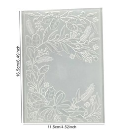 DIYology 3D Christmas Leaves Embossing Folders for Cards Making Berry Branches Embossing Folder Stencils for DIY Paper Crafts Scrapbooking Polymer Clay Decoration