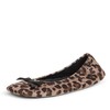 Dearfoams womens Layla Ballerina Slipper, Leopard, Large US