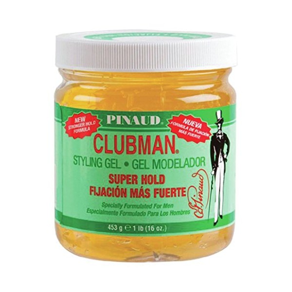 Clubman Pinaud Superhold Styling Gel Specially Formulated for Men, 16-Ounce (Pack of 3)