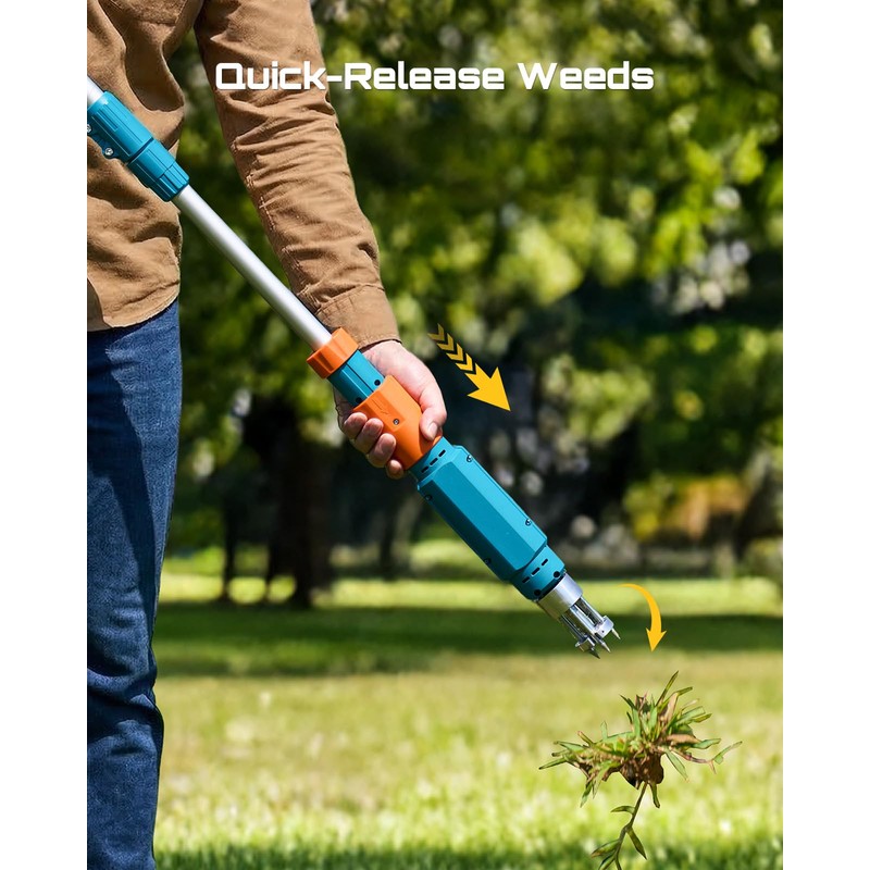 Seesii Electric Stand Up Weed Puller Tool with 2 x