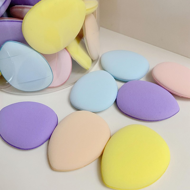 50 PCS Small Mini Sponges and Powder Puff With Mirror,