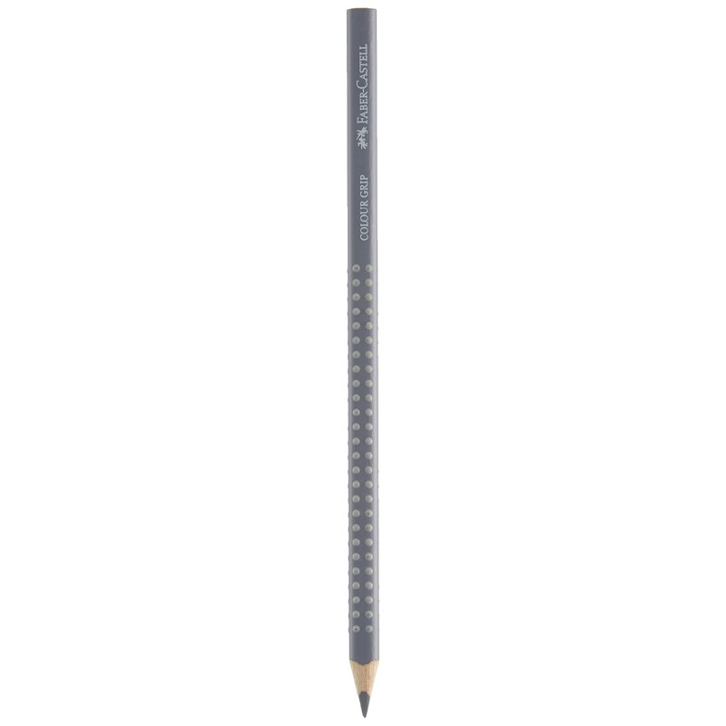 FABER-CASTELL Triangular Colour Grip Colouring Pencil, Cold Grey IV