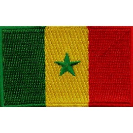 Senegal Flag Embroidered Patches 2.5"x1.5"  iron-on