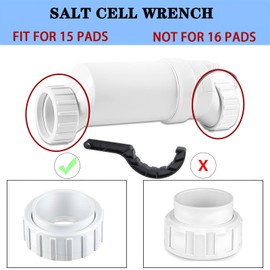 NBPLUS Salt Water Chlorinator Pool Tool Wrench Compatible with Hayward Turbo Cell, Salt Cell Plastic Wrench Fit for Hayward GLX-Cell 2″ Union (15 Pads)